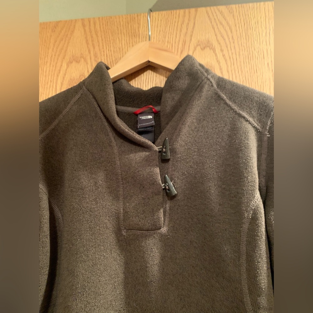 The North Face Brown Toggle Button Pullover Sweat… - image 2